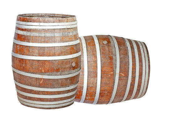 wine barrel isolated on the white background