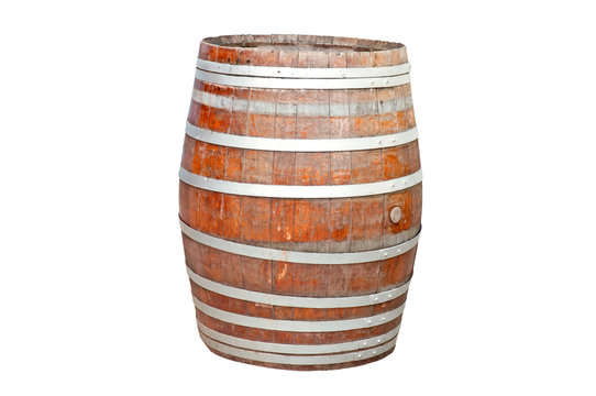 wine barrel isolated on the white background
