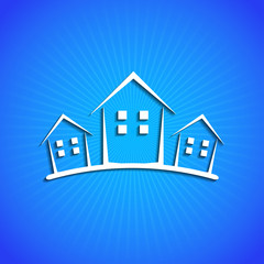 Vector icon on blue background. Eps10