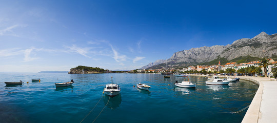Obraz premium Panorama of Makarska in Croatia