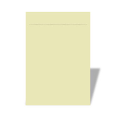 Empty yellow paper