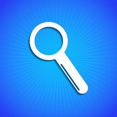 Vector icon on blue background. Eps10