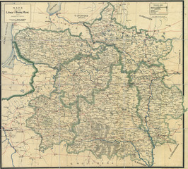 Obraz premium Poland old map