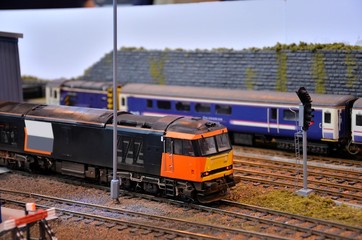 Diesel electric model train engine