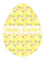 egg shaped Happy Easter congratulation card