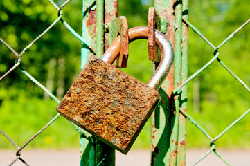 Old grunge padlock