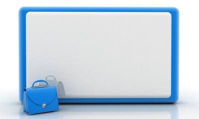 The Business concept of the white Board (screen)