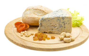 Slice of blue cheese