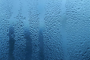 Water drops on glass