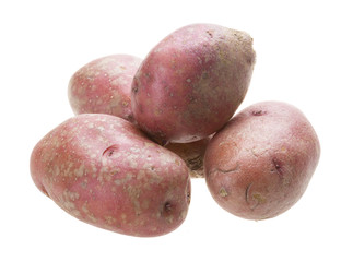 Red raw potato