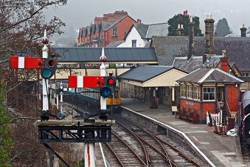 Llangollen railway station, Denbighshire, Wales, UK.