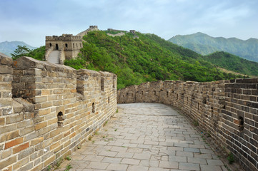 Fototapeta na wymiar Great Wall of China in Summer