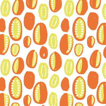 mellon fruit bright seamless pattern vector illustration