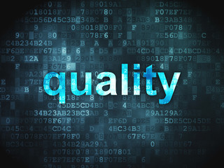 Marketing concept: Quality on digital background