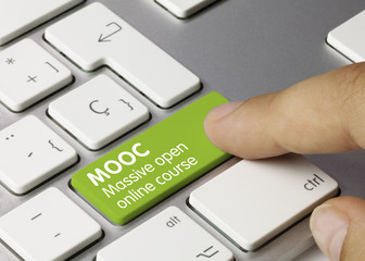 MOOC Massive open online course keyboard key finger