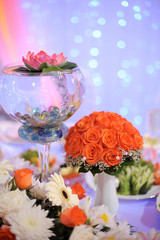 Obraz na płótnie Canvas Wedding Bouquet on Table
