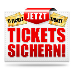 Jetzt Tickets sichern! Button, Icon