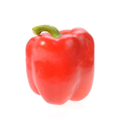 Sweet red pepper isolated on white background