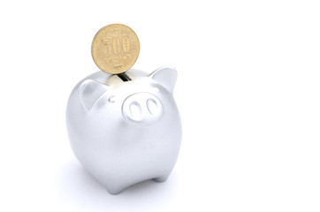 豚　貯金箱　５００円