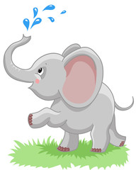 cheerful baby elephant