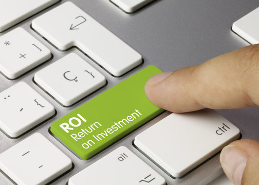 ROI Return on Investment Tastatur Finger