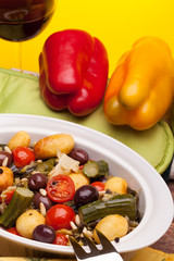 Ceramic Pan With Stewed Vegetables
