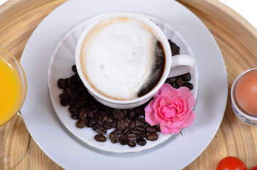 Frühstück Kaffee Tasse Rose