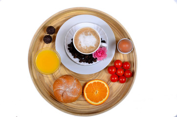 Frühstück Kaffee und Saft
