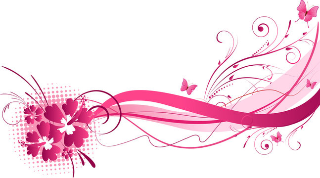 Hibiscus pink florals design