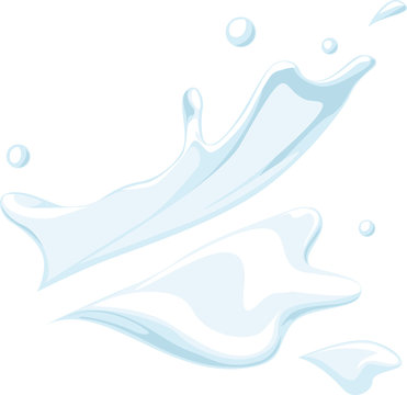 vector milk splash