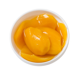 Tinned mango compote