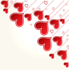 Love background with hearts valentine day card