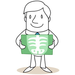 Figur, Arzt, Röntgenbild, Untersuchung, Vorsorge, Patient