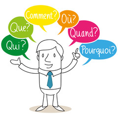 Geschäftsmann, Qui, Que, Comment, Où, Quand, Pourquoi
