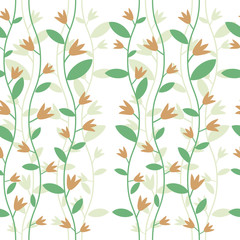 Floral background with flowering vines