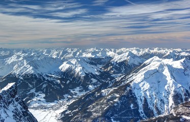 Fototapeta na wymiar Widok z Zugspitze