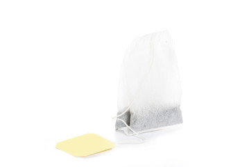 Teabag isolated on a white
