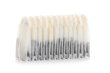 Teabag isolated on a white