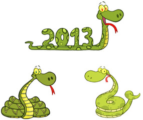 Snakes Cartoon Mascot Characters- Collection