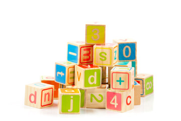 Wooden alphabet blocks. Baby Blocks