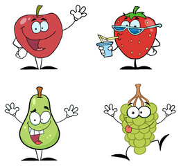 Fruits Cartoon Character Collection