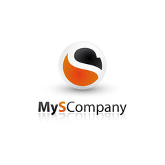 S company logotype glossy