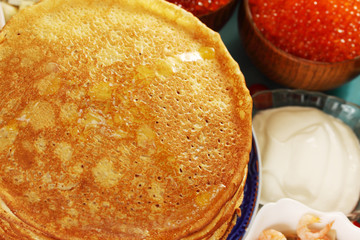 pancakes close-up