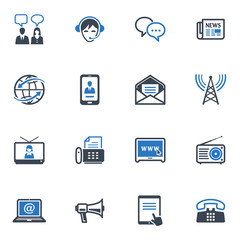 Communication Icons Set 2 - Blue Series