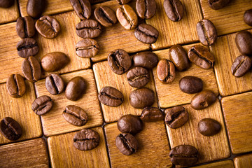 Background made from fresh coffee beans