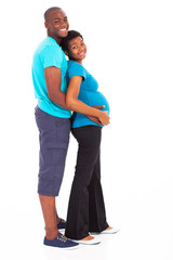 happy african american couple expecting new baby