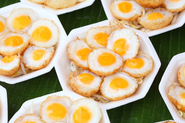 fried partridge's eggs, Thai street food