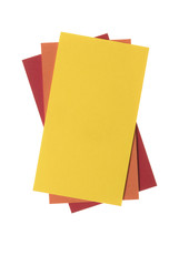 Paper notes isolated on white