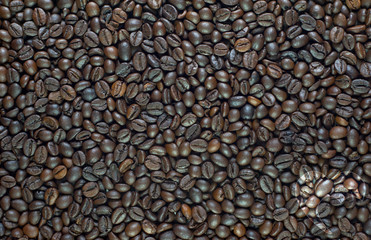 Heart on coffee background and textured