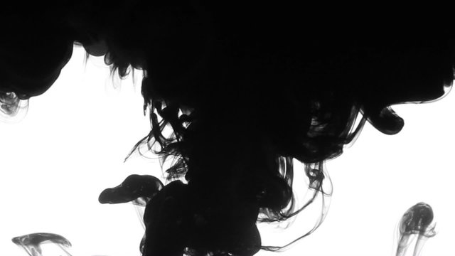 Ink drop transition design elements